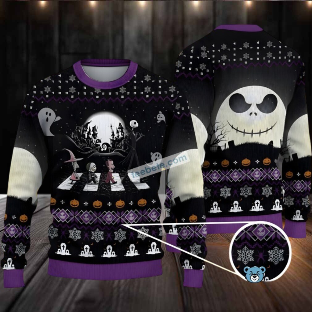 Jack Skellington Lock Ugly Christmas Sweater Best Black Purple Jack Skellington Lock Ugly Christmas Sweater Best Black Purple