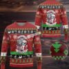 Jack Skellington Grinch Battle Ugly Christmas Sweater Family Red Jack Skellington Grinch Battle Ugly Christmas Sweater Family Red