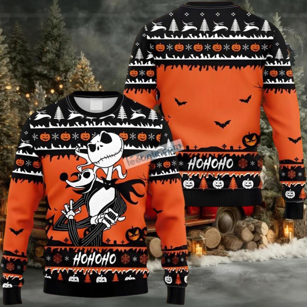 Jack Skellington Pumpkin Zero Ugly Christmas Sweater Ladies Black Orange Jack Skellington Pumpkin Zero Ugly Christmas Sweater Ladies Black Orange