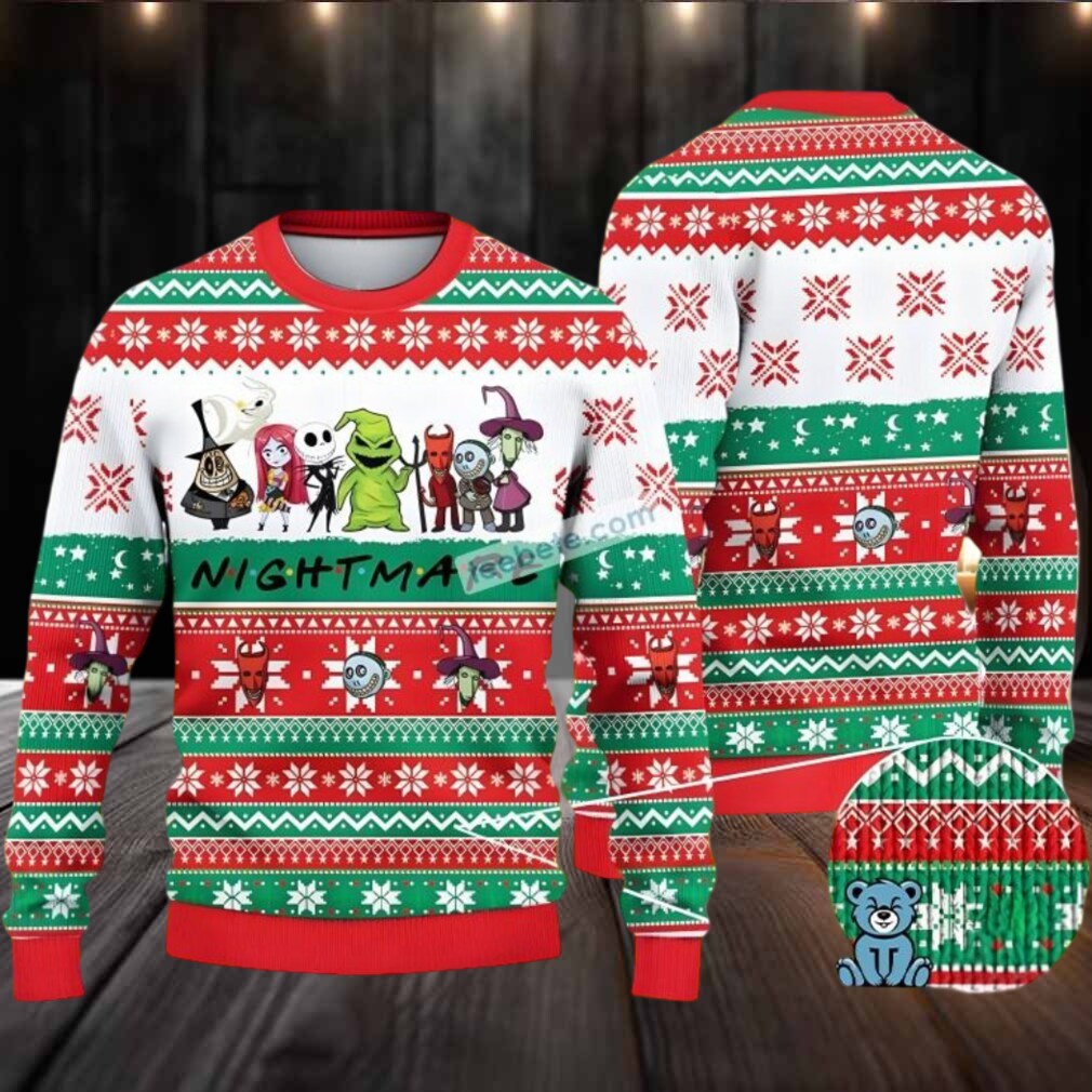 Jack Skellington Sally Clown Lock Zero Devil Ugly Christmas Sweatshirt Men Jack Skellington Sally Clown Lock Zero Devil Ugly Christmas Sweatshirt Men