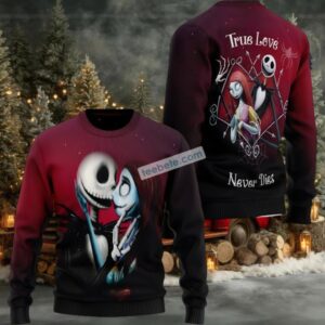 Jack Skellington Sally True Love Ugly Christmas Sweater Family