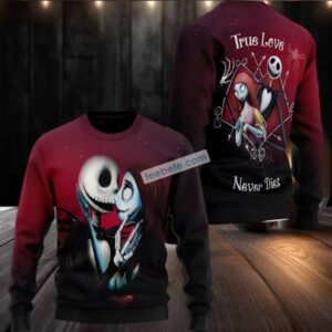 Jack Skellington Sally True Love Ugly Christmas Sweater Family