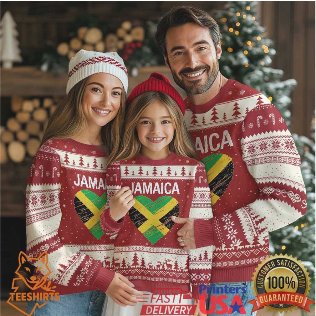 Jamaican Heart Flag Ugly Christmas Sweater Patriotic Jamaica Girls Proud Jamaican Roots Jamaican Heart Flag Ugly Christmas Sweater Patriotic Jamaica Girls Proud Jamaican Roots