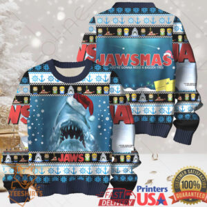 Jaws Da Dum Shark Ugly Christmas Sweater