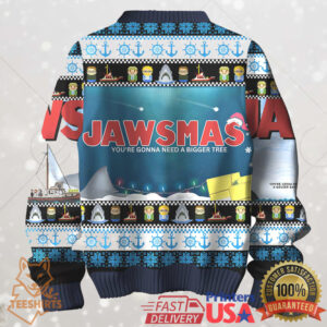 Jaws Da Dum Shark Ugly Christmas Sweater
