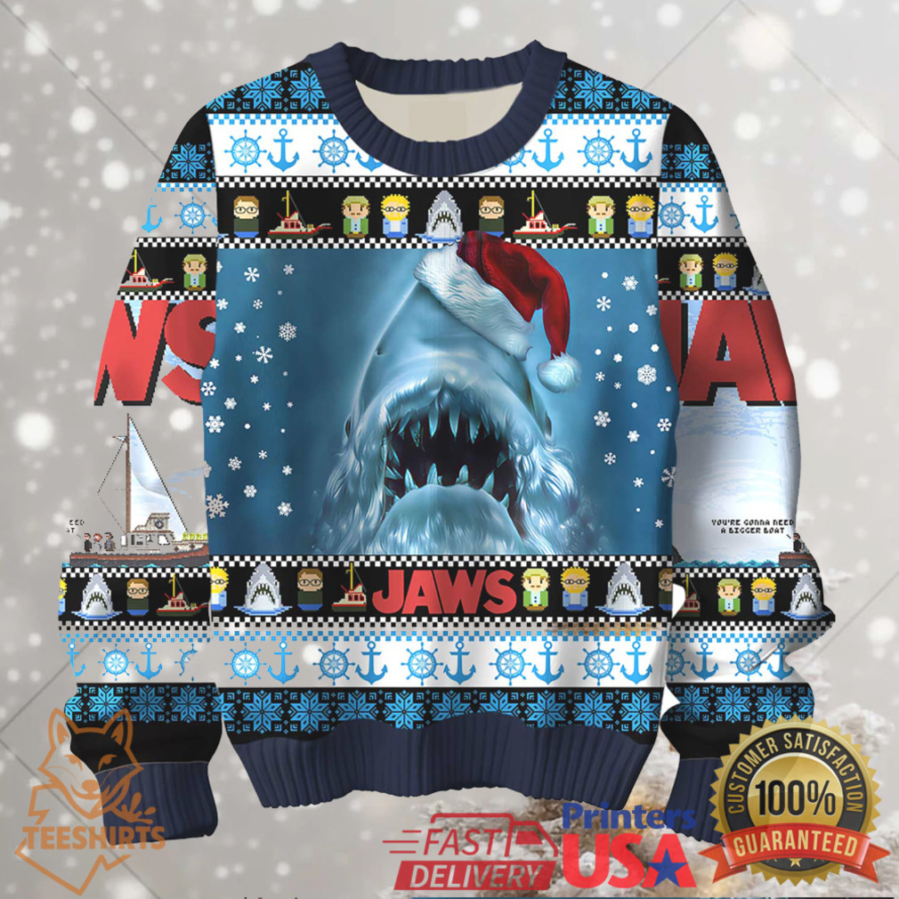 Jaws Da Dum Shark Ugly Christmas Sweater Jaws Da Dum Shark Ugly Christmas Sweater
