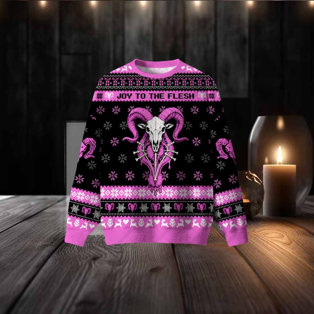 Joy To The Flesh Ugly Christmas Sweatshirt Joy To The Flesh Ugly Christmas Sweatshirt