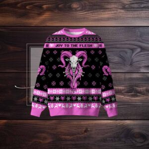 Joy To The Flesh Ugly Christmas Sweatshirt