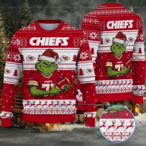 Kansas City Chiefs Grinch Ugly Christmas Sweater