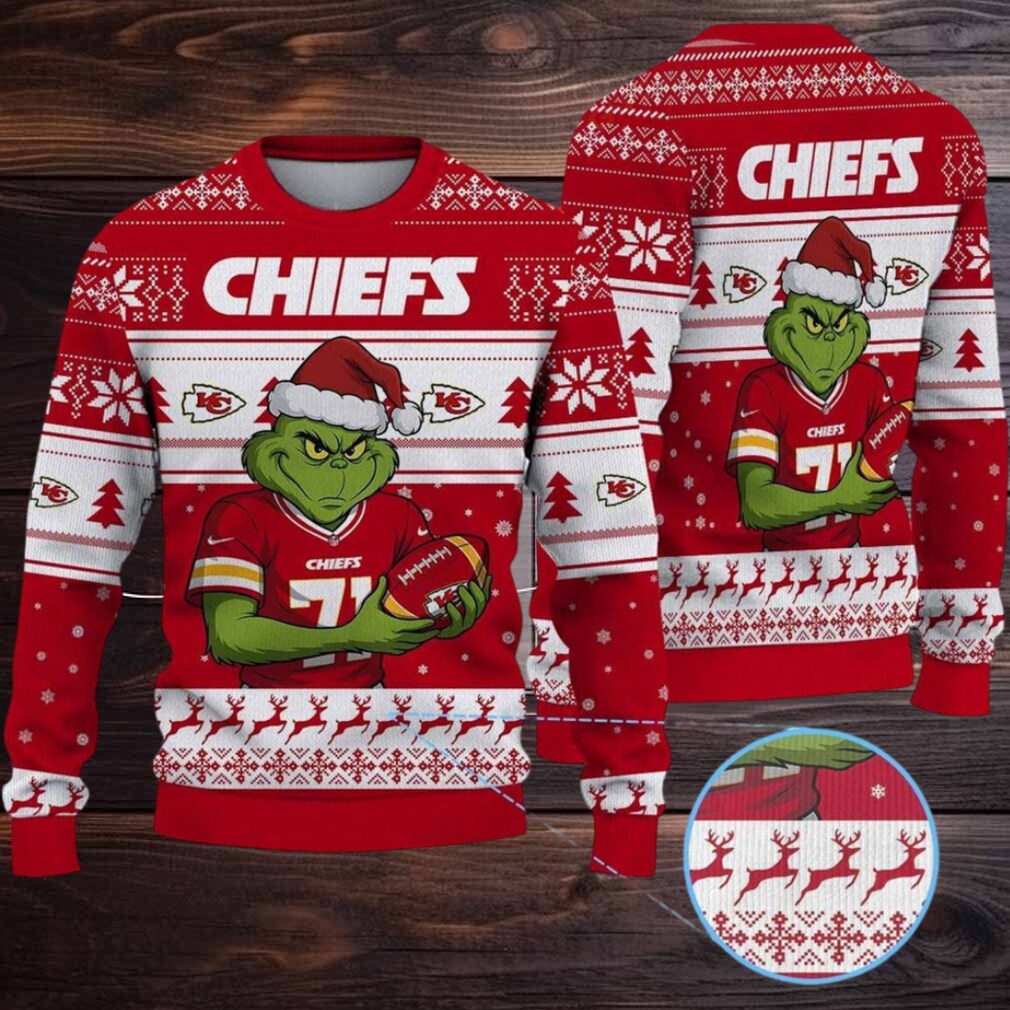 Kansas City Chiefs Grinch Ugly Christmas Sweater Kansas City Chiefs Grinch Ugly Christmas Sweater