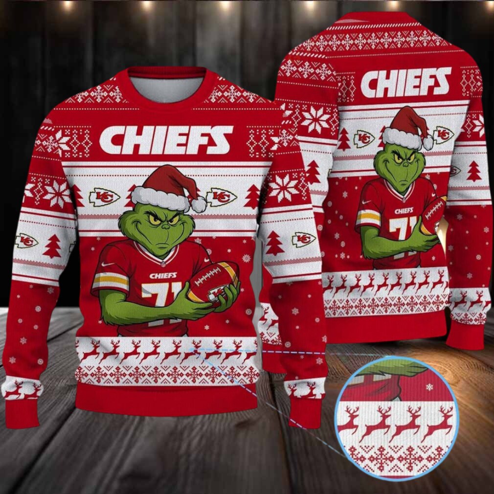 Kansas City Chiefs Grinch Ugly Christmas Sweater Kansas City Chiefs Grinch Ugly Christmas Sweater
