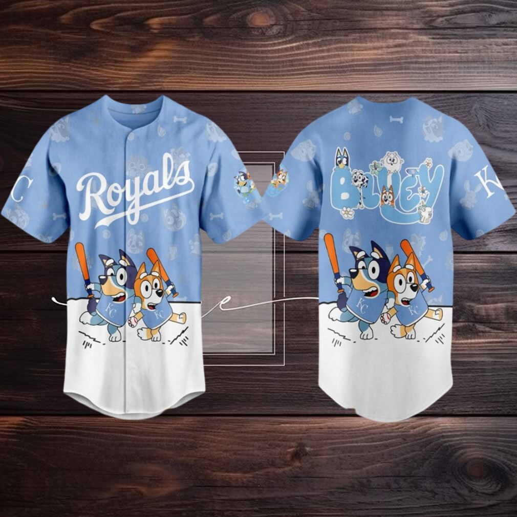 Kansas City Royals 2025 Bluey MLB Game Night Christmas Baseball Jersey Kansas City Royals 2025 Bluey MLB Game Night Christmas Baseball Jersey