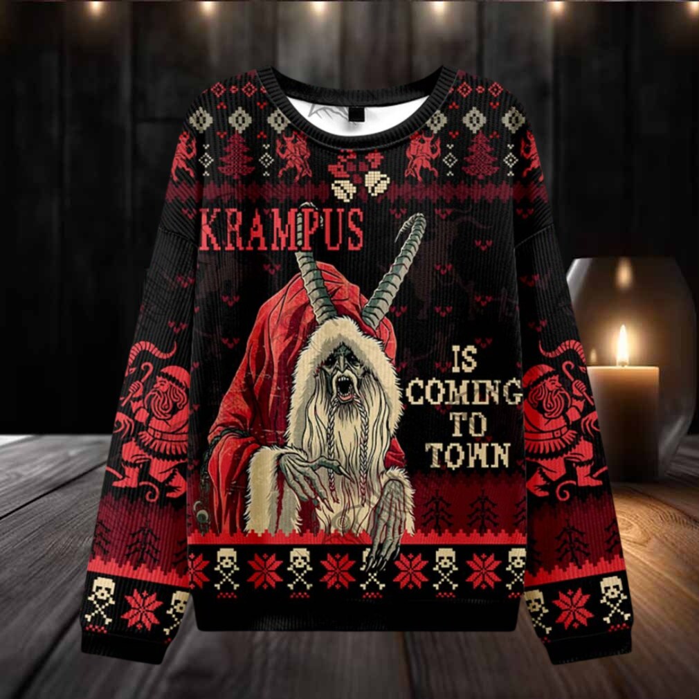 Krampus is Coming to Town Ugly Sweatshirts Krampus is Coming to Town Ugly Sweatshirts