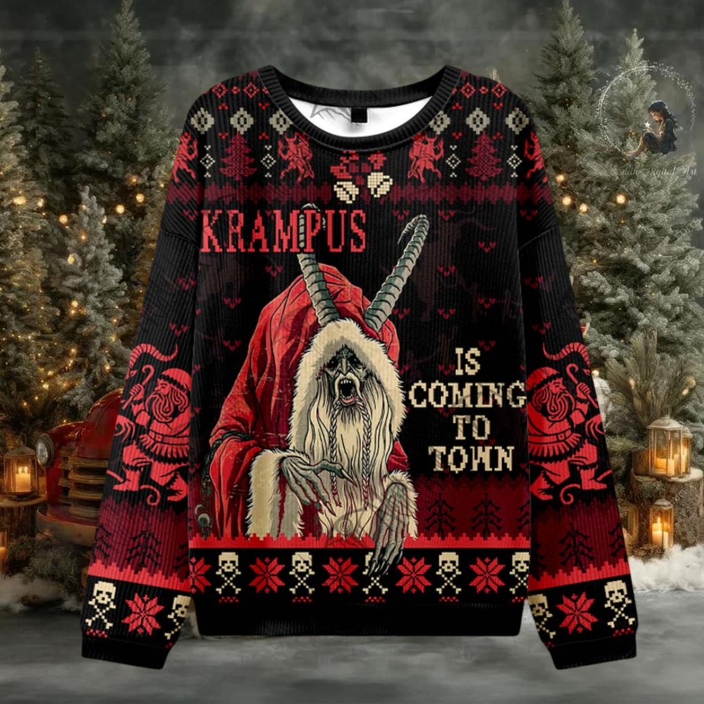 Krampus is Coming to Town Ugly Sweatshirts Krampus is Coming to Town Ugly Sweatshirts
