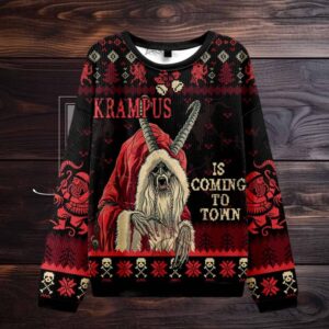 Krampus is Coming to Town Ugly Sweatshirts