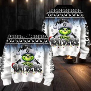 Las Vegas Raiders Grinch Stolen Christmas Sweater