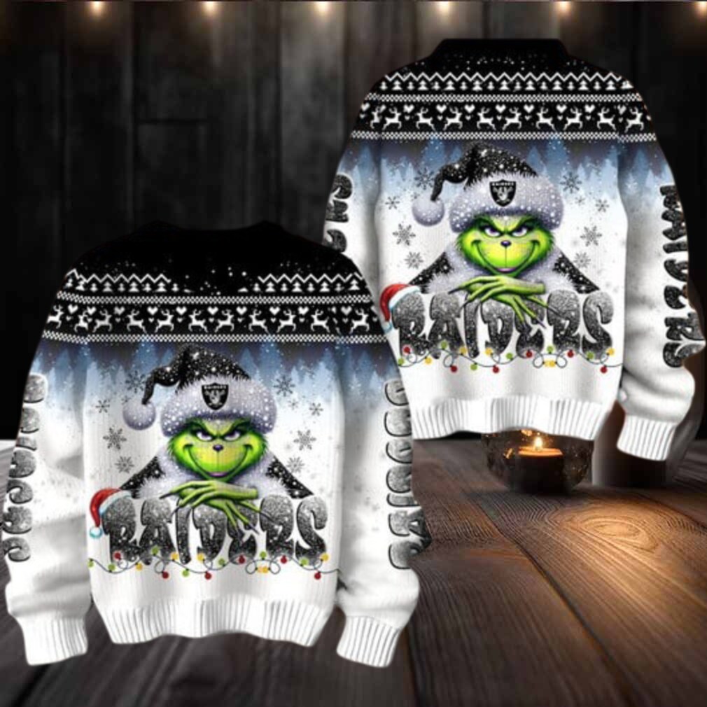 Las Vegas Raiders Grinch Stolen Christmas Sweater Las Vegas Raiders Grinch Stolen Christmas Sweater