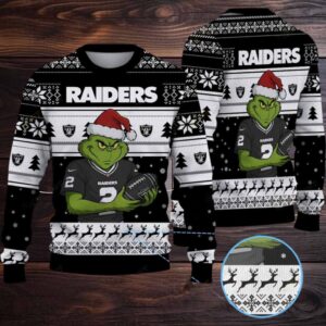 Las Vegas Raiders Grinch Ugly Christmas Sweater