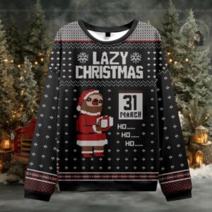Lazy Christmas Ugly Christmas Sweater