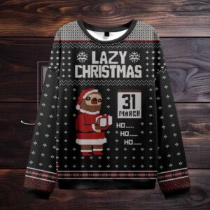 Lazy Christmas Ugly Christmas Sweater