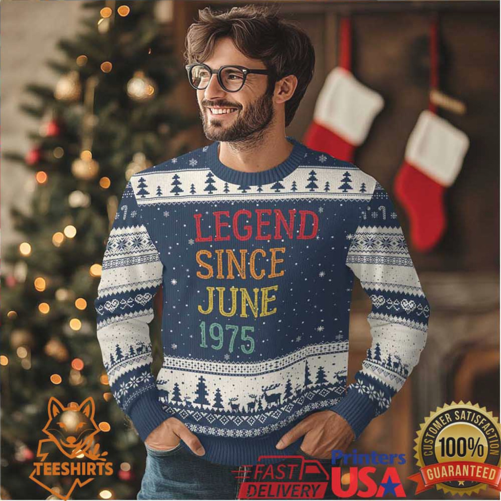 Legend Since June 1975 Ugly Christmas Sweater Vintage Retro 50th Birthday Gifts Legend Since June 1975 Ugly Christmas Sweater Vintage Retro 50th Birthday Gifts