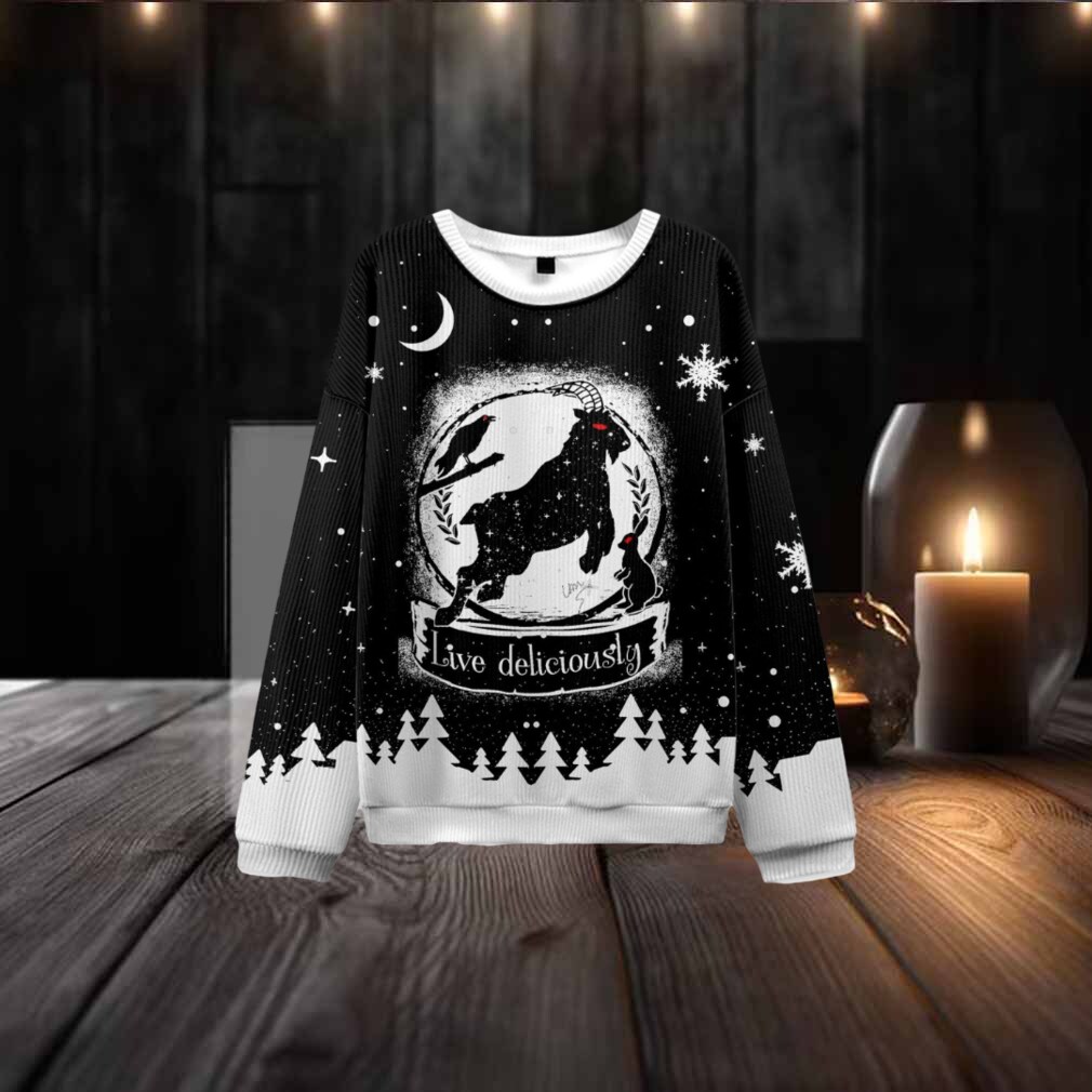 Live Deliciously Ugly Christmas Sweatshirt Live Deliciously Ugly Christmas Sweatshirt