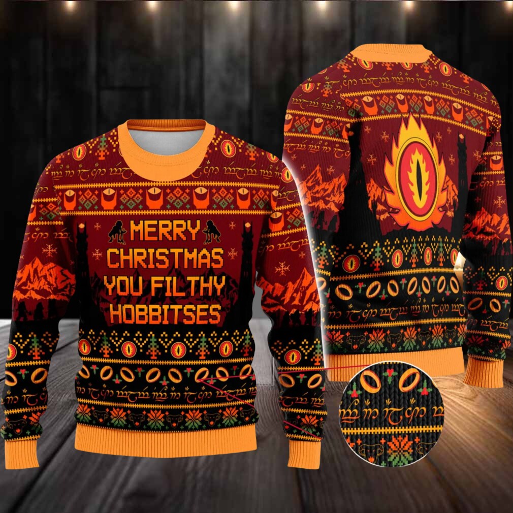 Lord Of The Ring You Filthy Hobbitses Christmas Knitted Sweater Lord Of The Ring You Filthy Hobbitses Christmas Knitted Sweater