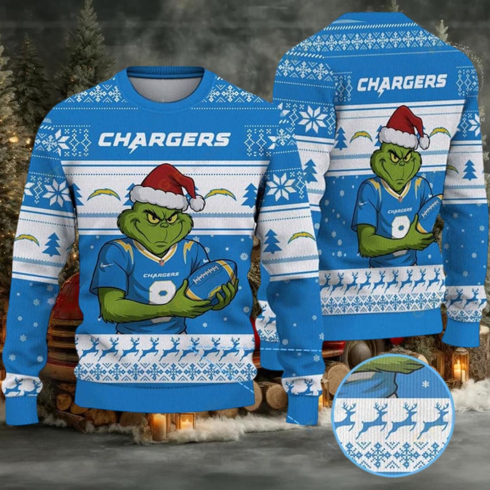 Los Angeles Chargers NFL Grinch Football Ugly Christmas Sweater Los Angeles Chargers NFL Grinch Football Ugly Christmas Sweater