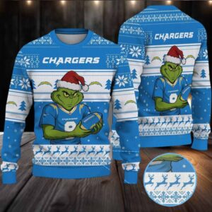 Los Angeles Chargers NFL Grinch Football Ugly Christmas Sweater