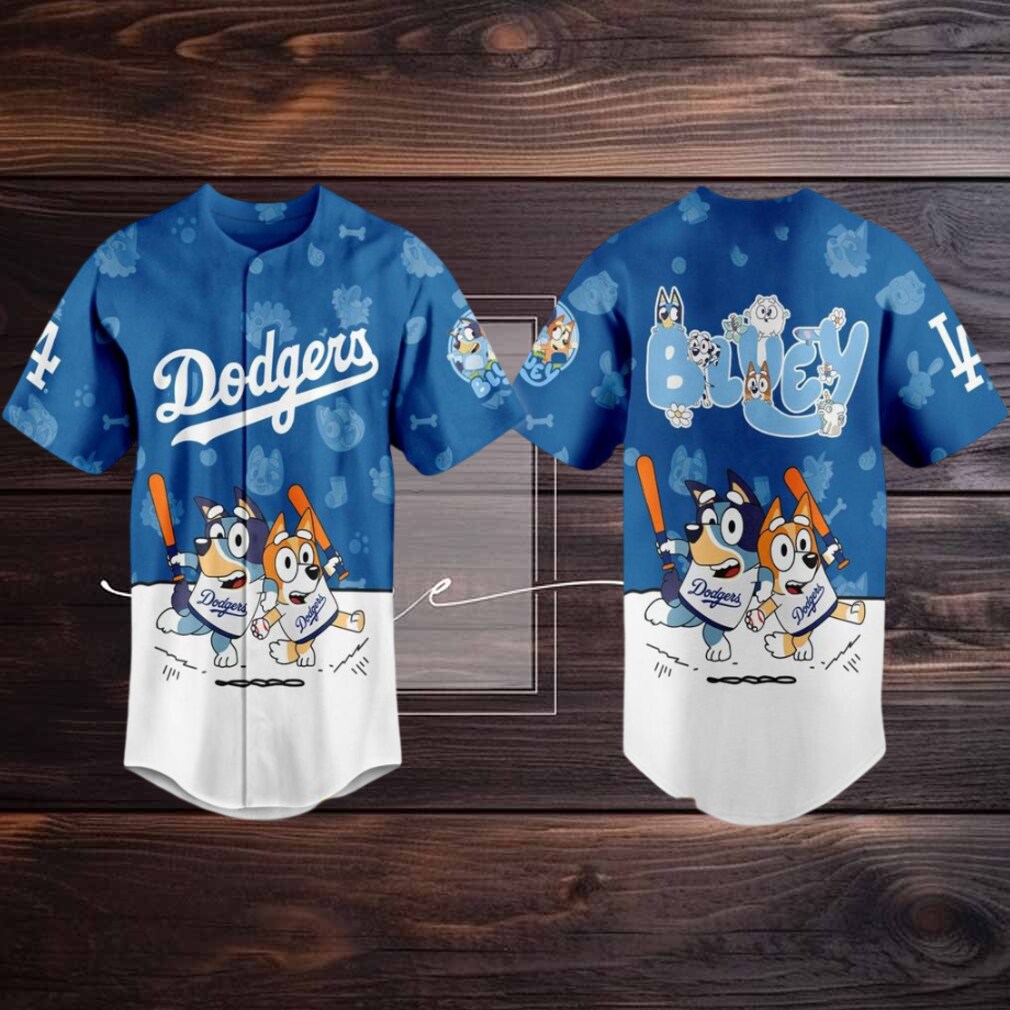 Los Angeles Dodgers 2025 Bluey MLB Game Night Christmas Baseball Jersey Los Angeles Dodgers 2025 Bluey MLB Game Night Christmas Baseball Jersey