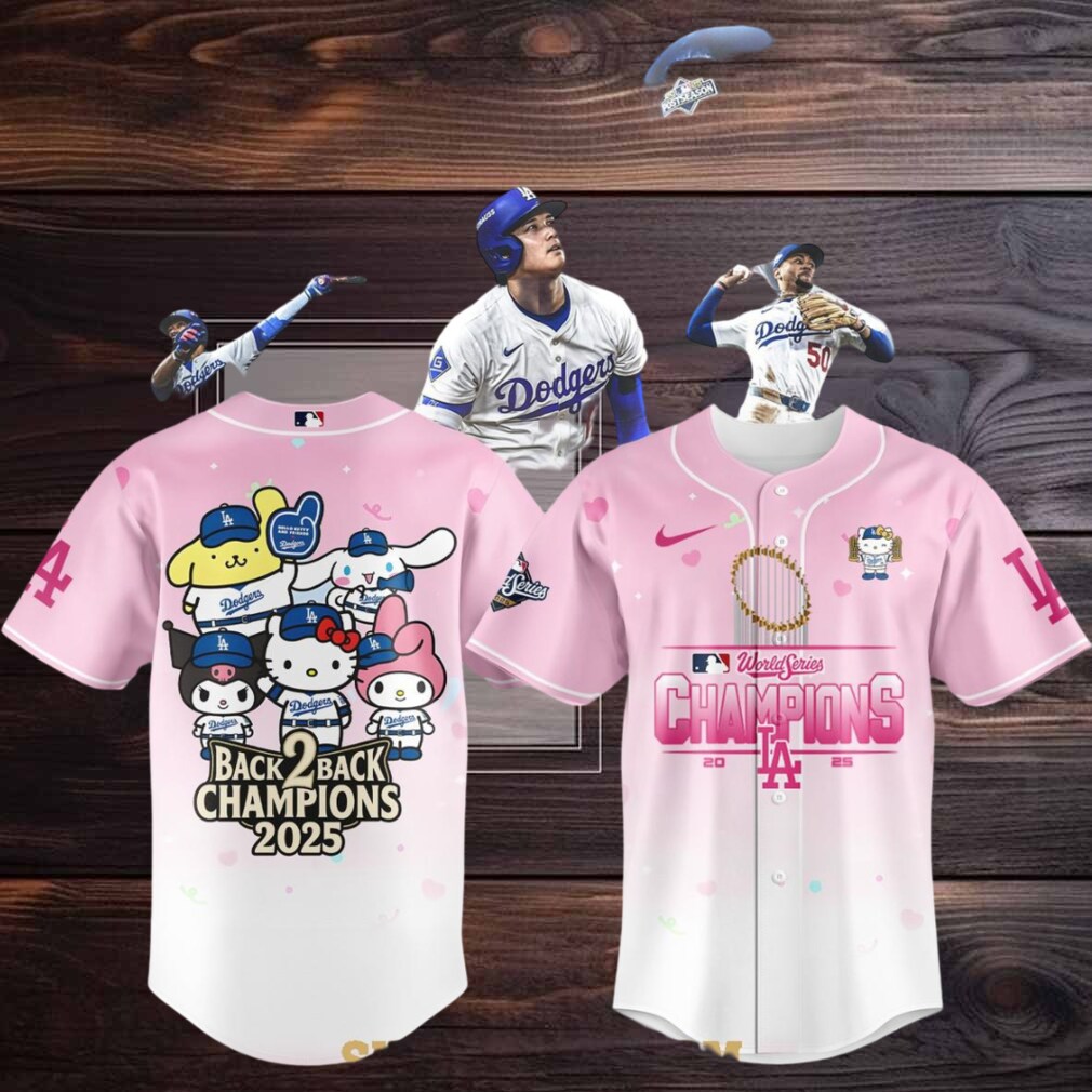 Los Angeles Dodgers 2025 World Series Hello Kitty Celebrate Baseball Jersey Los Angeles Dodgers 2025 World Series Hello Kitty Celebrate Baseball Jersey