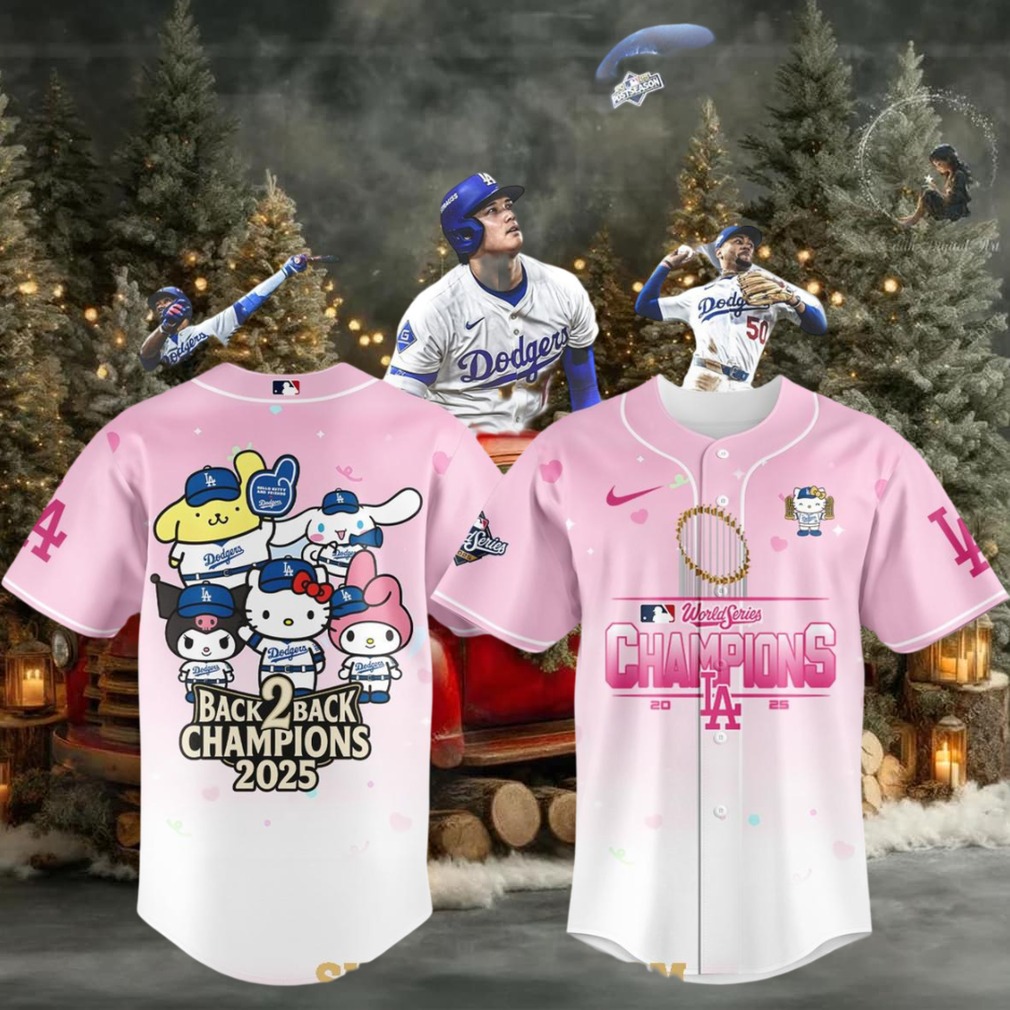 Los Angeles Dodgers 2025 World Series Hello Kitty Celebrate Baseball Jersey Los Angeles Dodgers 2025 World Series Hello Kitty Celebrate Baseball Jersey