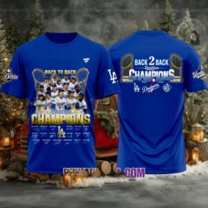 Los Angeles Dodgers Back 2 Back World Series 2024 2025 Champions T Shirt