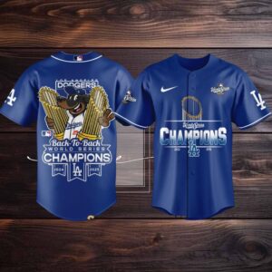 Los Angeles Dodgers Back To Back World Series Baseball Jersey 2025