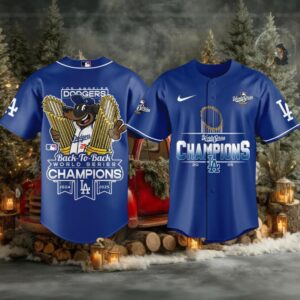 Los Angeles Dodgers Back To Back World Series Baseball Jersey 2025