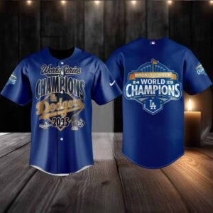 Los Angeles Dodgers Cheers To World Series Champions 2025 Baseball Jersey