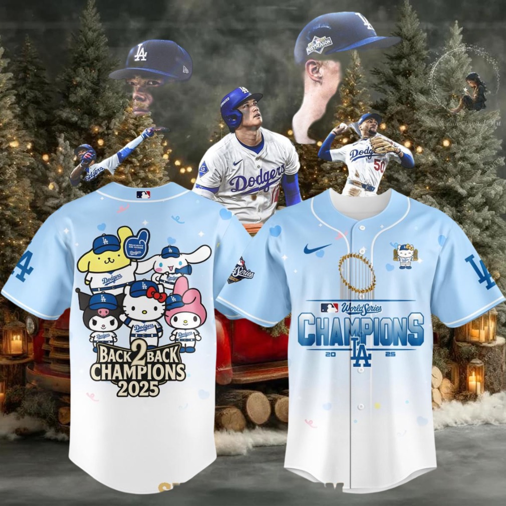 Los Angeles Dodgers Hello Kitty 2025 World Series Champions Baseball Jersey Los Angeles Dodgers Hello Kitty 2025 World Series Champions Baseball Jersey