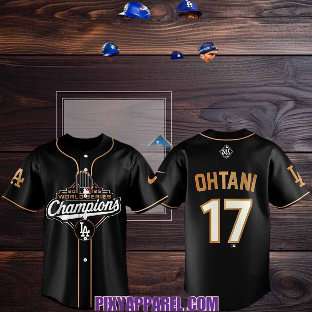 Los Angeles Dodgers Shohei Ohtani 2025 World Series Champions Black Jersey Los Angeles Dodgers Shohei Ohtani 2025 World Series Champions Black Jersey