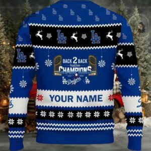 Los Angeles Dodgers World Series 2025 Christmas Sweater Men Women For Sale