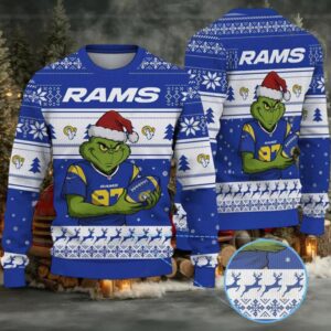 Los Angeles Rams Grinch Christmas Ugly Sweater