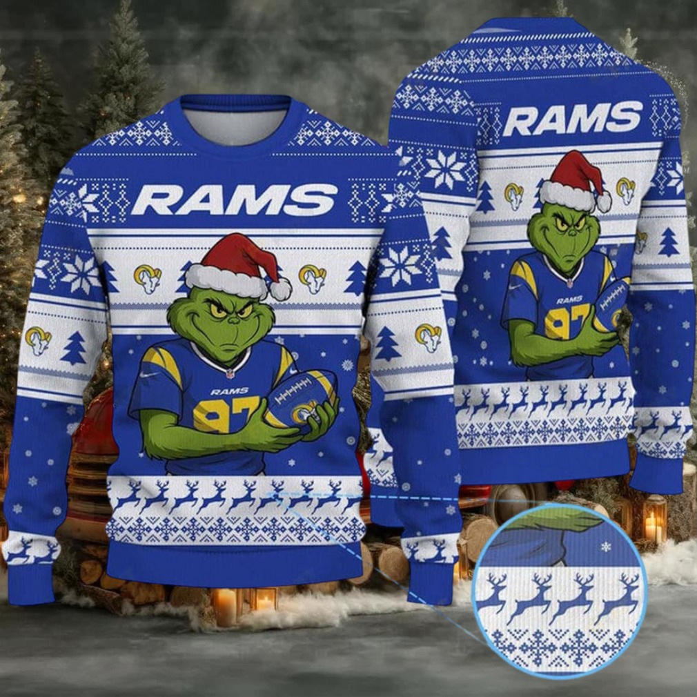 Los Angeles Rams Grinch Christmas Ugly Sweater Los Angeles Rams Grinch Christmas Ugly Sweater