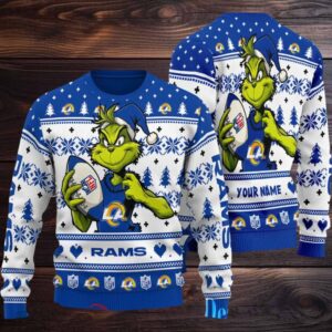 Los Angeles Rams Grinch With Balls Ugly Christmas Sweater
