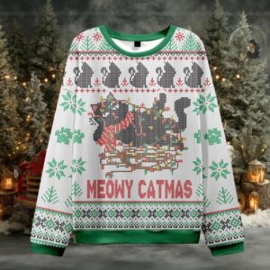 Meowy Catmas Ugly Christmas Sweater