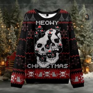 Meowy Christmas Ugly Sweatshirts
