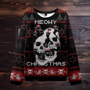 Meowy Christmas Ugly Sweatshirts