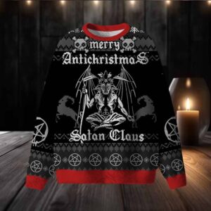 Merry Antichristmas Satan Claus Satanic Ugly Sweatshirts