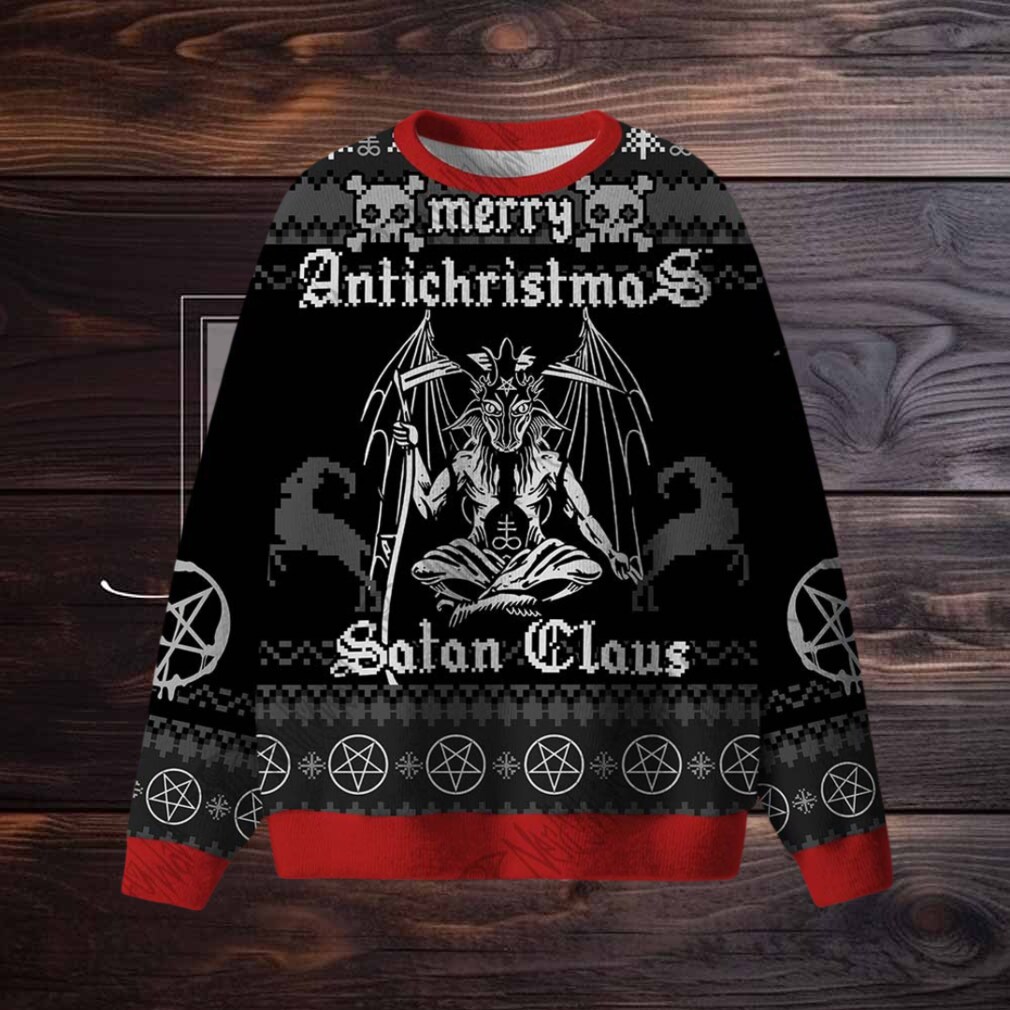 Merry Antichristmas Satan Claus Satanic Ugly Sweatshirts Merry Antichristmas Satan Claus Satanic Ugly Sweatshirts