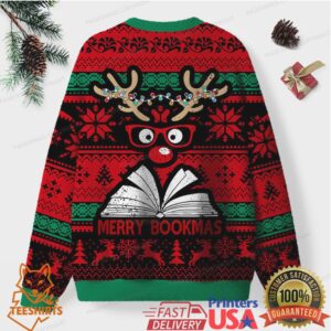Merry Bookmas Unisex Ugly Knit Sweatshirt