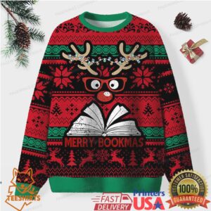 Merry Bookmas Unisex Ugly Knit Sweatshirt