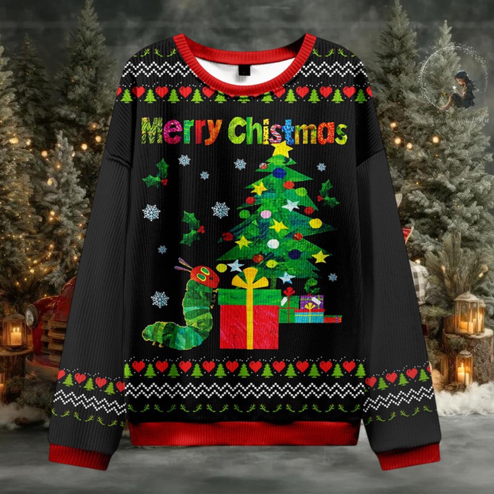 Merry Christmas Caterpillar Teacher Ugly Knit Sweatshirt Merry Christmas Caterpillar Teacher Ugly Knit Sweatshirt